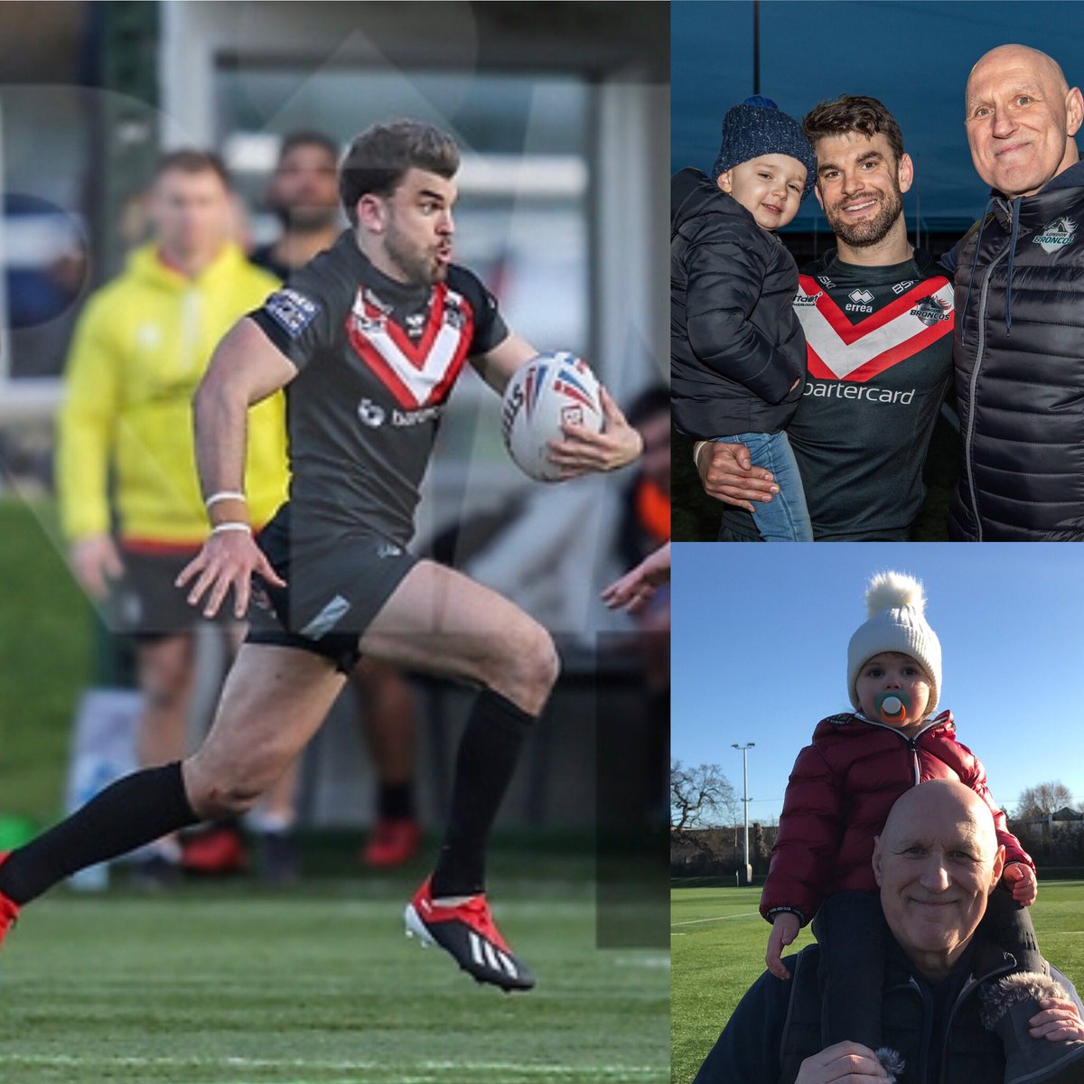 KearGareth's tweet photo. Brilliant Sunday back in @SuperLeague ... @LondonBroncosRL win... @Kear53 gets a meat pie...all spent with my beautiful grandchildren! #TeamKear 🏴󠁧󠁢󠁷󠁬󠁳󠁿#Harrson 💙 #Darcie❤️ https://t.co/3RzcG1YO2P
