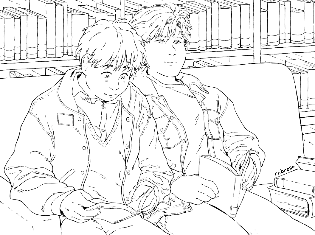 a close up plus a peek at the lineart in case anyone is interested! 