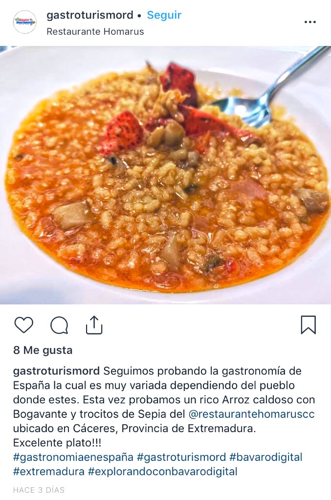 HomarusCC's tweet photo. Este año, República Dominicana 🇩🇴 acudió a FITUR para promocionar su intensa #gastronomía.
Pero también tuvieron tiempo para hacer un alto en #Cáceres y comer en #Homarus. Muchas gracias a #GastroturismoRD por confiar en nuestro trabajo y disfrutar de nuestra carta. https://t.co/ugCHFhzkVe