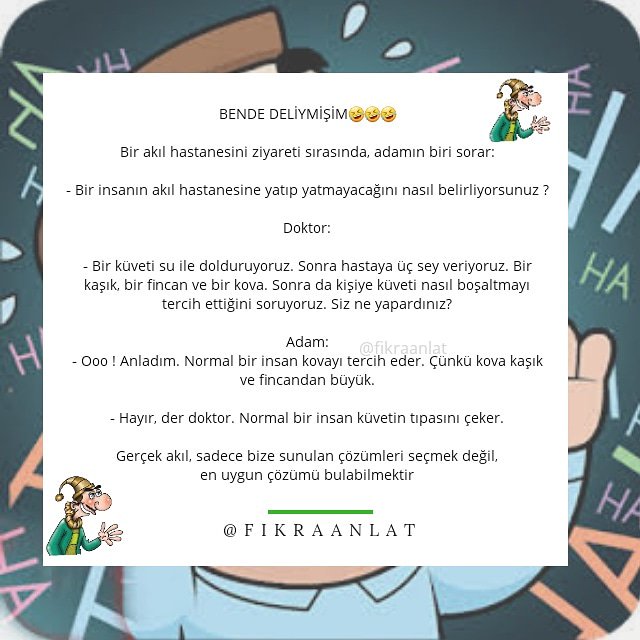 fikraanlat's tweet photo. İnstagrmda biz @fikraanlat
#fikra #fikraanlat #komik #komedi #gülümse #siirsokakta #şiirsokakta #soz #sozler #söz #sözler #olenekadar #komikvideo #video #komikvideos #edebiyat #kitabiyat #burc #burclar #burç #burçlar  #ikizler #kopkop  #boga #iskur #kosgeb https://t.co/rPFCbU5z4b https://t.co/2knfiF8ndv