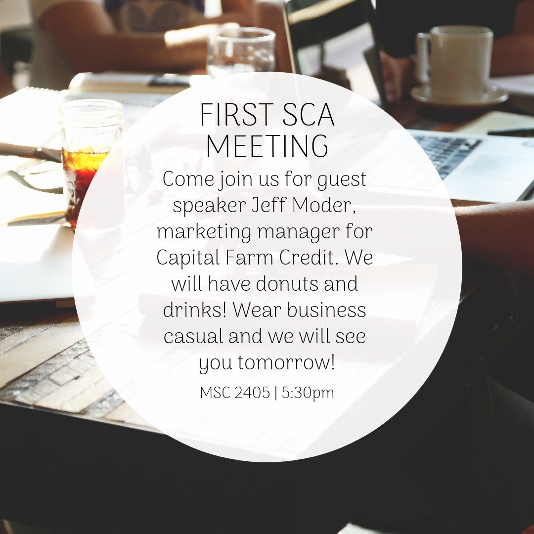 SCA_TAMU's tweet photo. Come to our first meeting to hear from a marketing professional about a day-to-day life in corporate marketing. Donuts &amp; coffee provided. Wear business casual #sca #tamu #marketing https://t.co/XyWRg39tdn