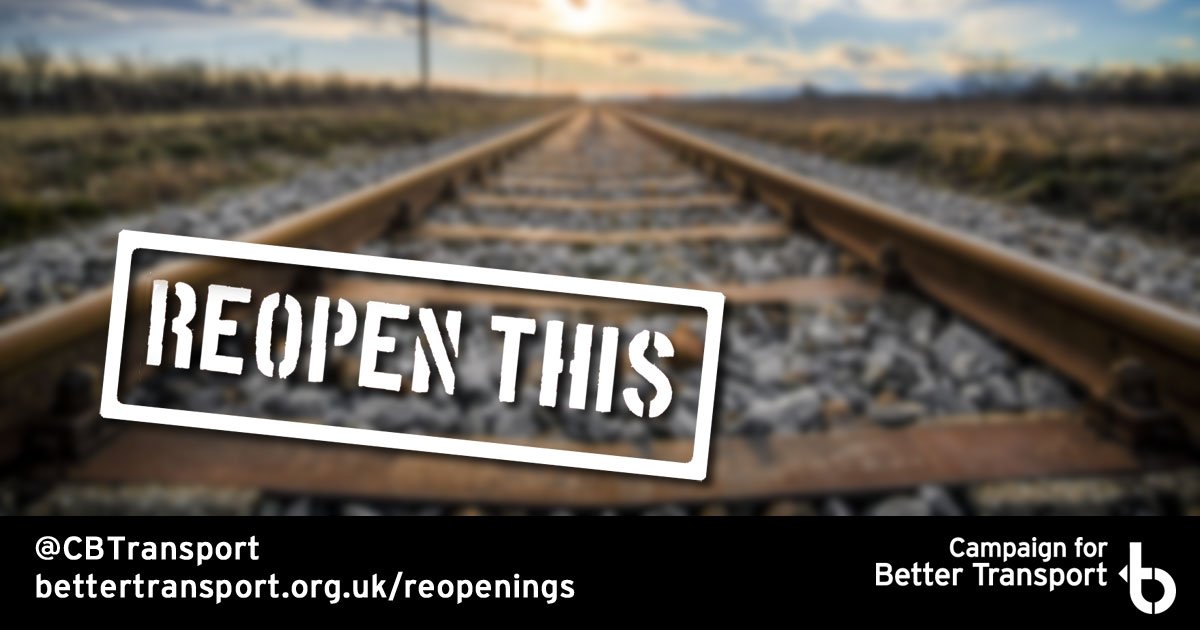 CBTransport's tweet photo. Our new report calls for a £4.8bn Gov railway expansion programme to help disadvantaged communities and tackle regional inequalities; reduce carbon emissions and air pollution; and create better and healthier places to live https://t.co/WidBXQvzSf #railreopenings @RMTunion https://t.co/DdX1h5oaSd