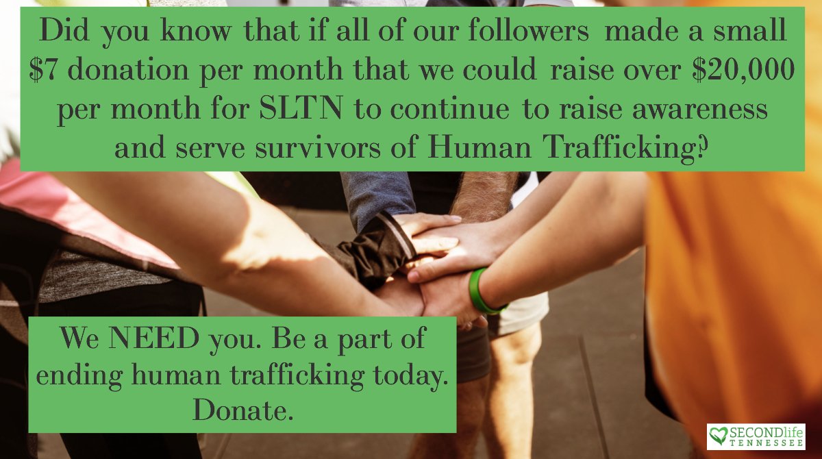 secondlifetn's tweet photo. We have a goal to raise $20,000 per month in sustaining donors. This is a community issue and we need our community's support. Become a monthly donor today at https://t.co/m9NvMTyoRU https://t.co/Pqg4yOSO7B