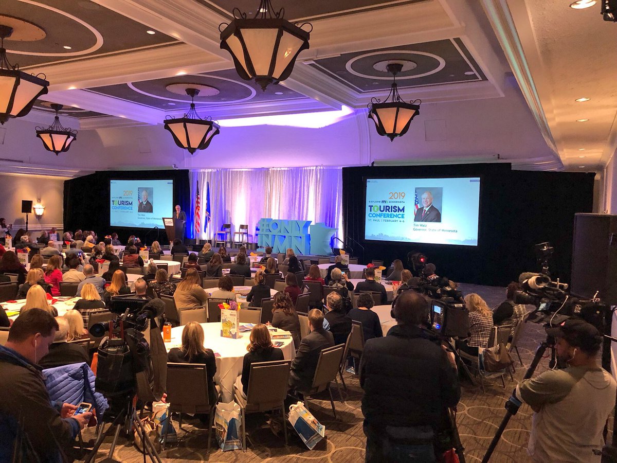 .<a href="/GovTimWalz/">Governor Tim Walz</a> welcomes <a href="/exploreminn/">Explore Minnesota</a> tourism conference attendees in <a href="/SaintPaul/">Visit Saint Paul</a> today. #EMTConf19 #OnlyinMN