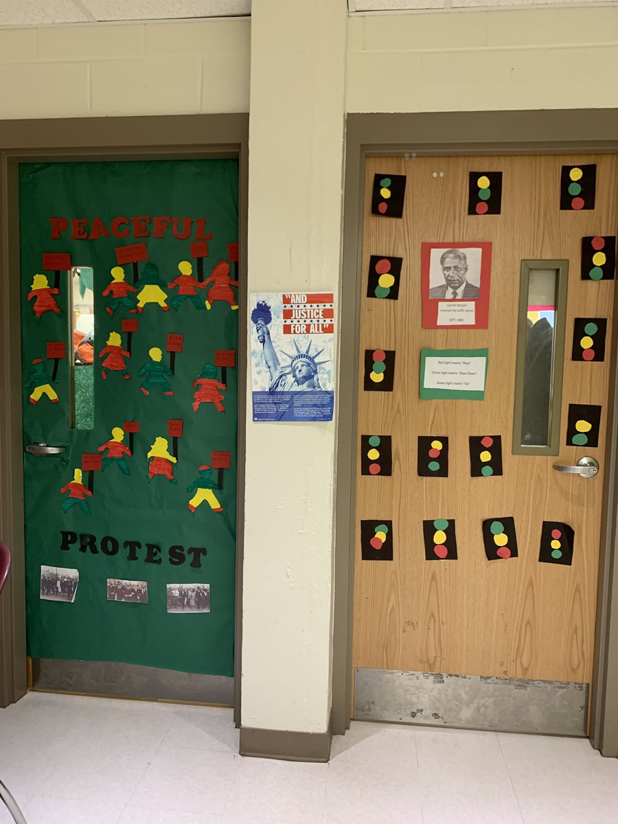 Check out these amazing door decorations for #BlackHistoryMonth @APSBoydES ❤️💚🖤 #PreK #Kindergarten #CulturallyRelevantInstruction #YoungGiftedandBlack @PrincipalK_APS @DrEmilyAMassey @apsupdate