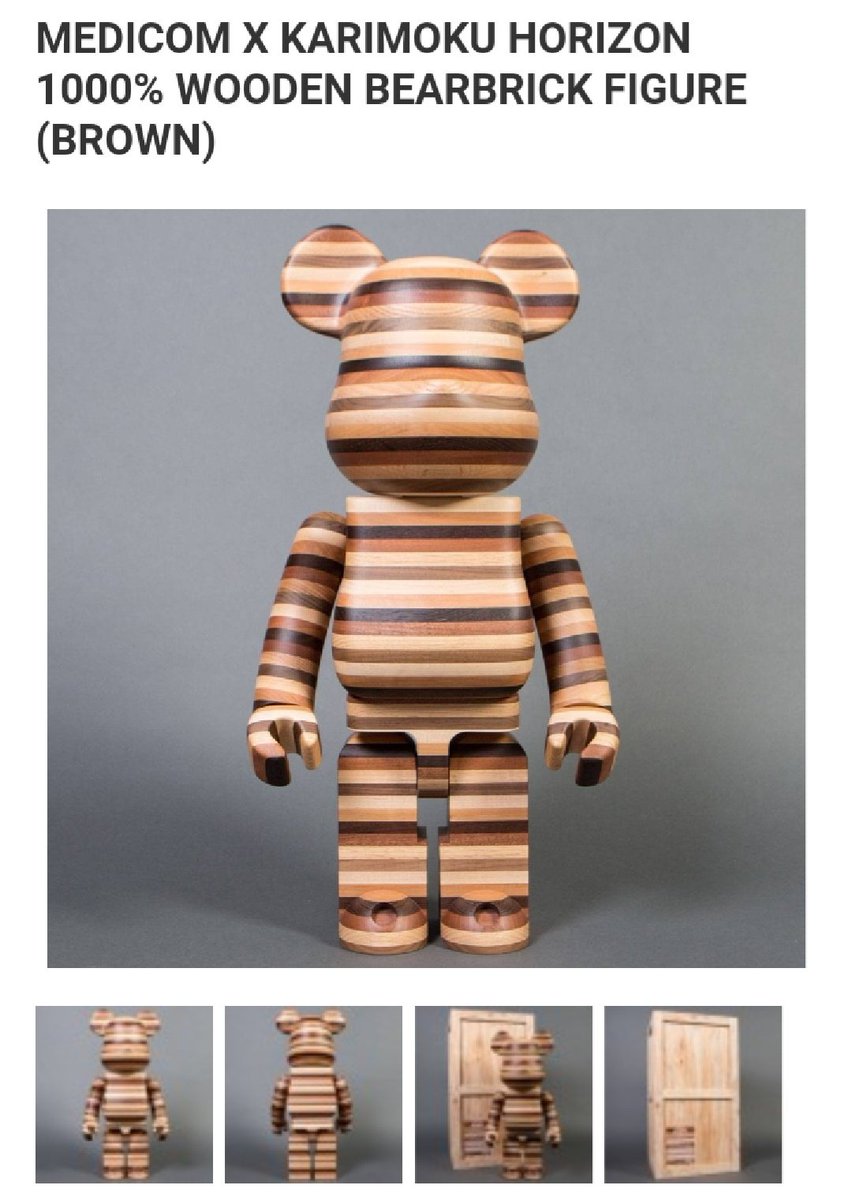 bearbrick 1000 wood