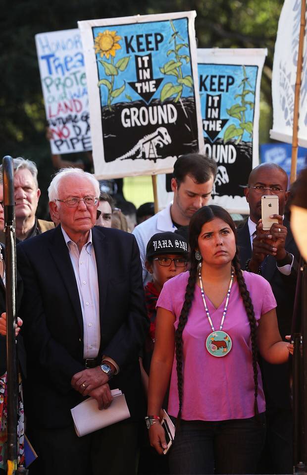 2015: Sanders votes against the Keystone XL pipeline, which would allow TransCanada to transport dirty tar sands oil from Canada to the Gulf of Mexico. As predicted, it leaked, & the violent treatment of protesters at Standing Rock was a shameful moment in American history./36