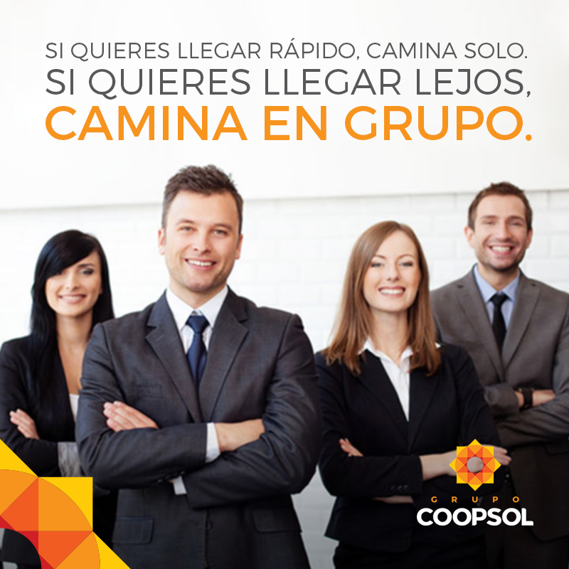 GrupoCoopsol's tweet photo. Si quieres llegar rápido, camina solo. Si quieres llegar lejos, camina en grupo. #GrupoCoopsol. 💪 https://t.co/spK5GkD3lE