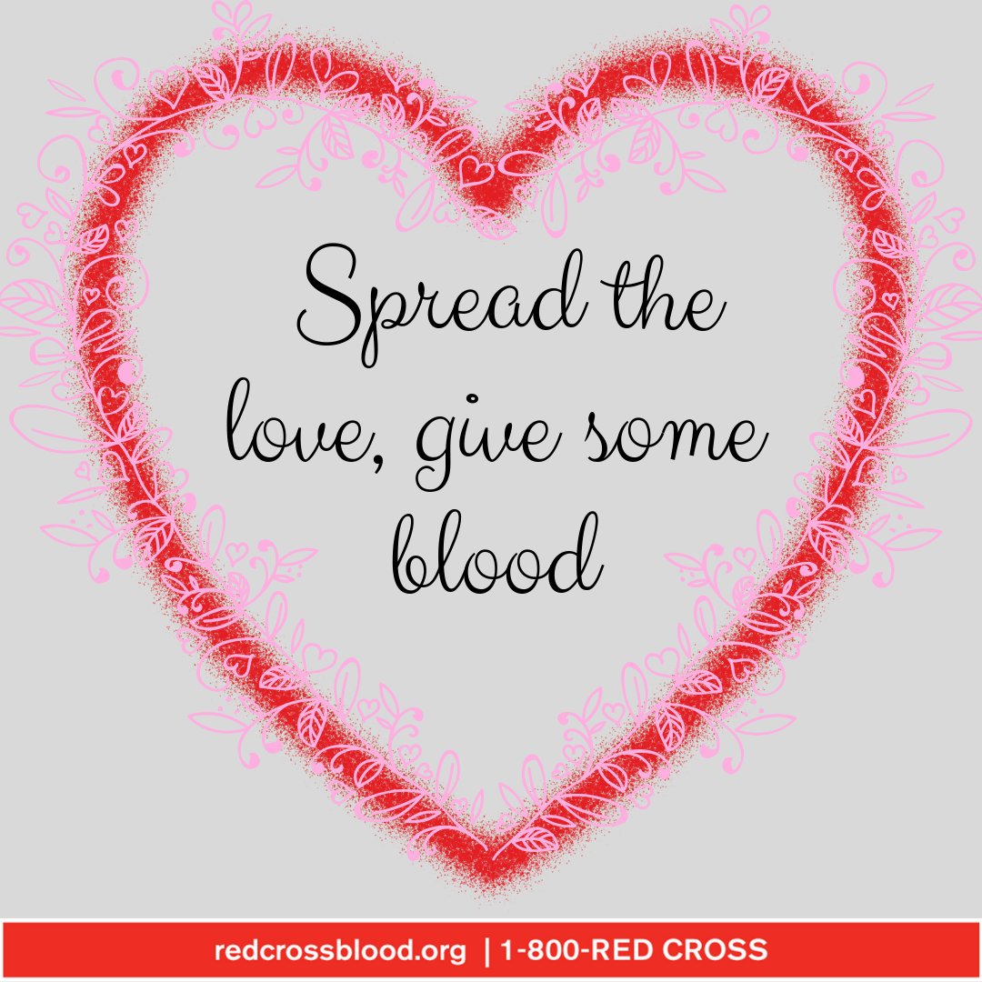 February is National Heart Month, which makes it the perfect time to spread some love and donate blood! We have a couple drives around campus this week! Visit redcrossblood.org to find a drive near you and make an appointment! 
#TeamRedCross #GiveNow #EmergencyNeed