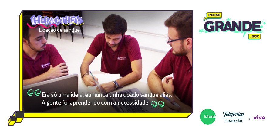 FTelefonicaVivo's tweet photo. Conectar hemocentros, doadores e pessoas que precisam de sangue e conscientizar a população sobre a importância do procedimento. Essa é a missão do Hemotify. Saiba mais sobre esse empreendimento que transforma e salva vidas no site do #PenseGrandeDoc: https://t.co/5DkoScAfTA https://t.co/4cczRr0paO