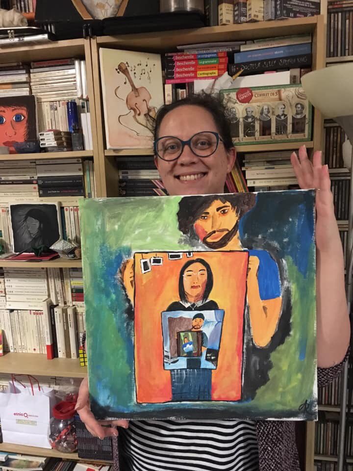 chauvesouloutre's tweet image. Soooo... I painted the guy who painted the girl who painted the other guy’s mom who painted a swan. #RecursionFTW