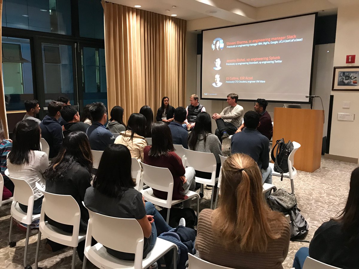 Wonderful session last week for our #accelscholars about what it takes to become a great engineer out of school. Thank you @shivanisharma29 @jdrishel @elicollins for sharing your wisdom, anecdotes, and experience with our students. Insanely valuable