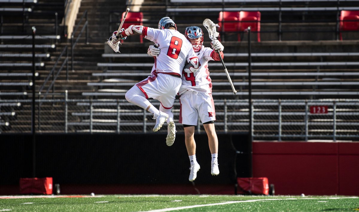 NCAALAX's tweet photo. 📊 Vote for the #NCAALAX photo of the week! 

Option 1 – @UtahLacrosse first DI game 
Option 2 – @FURMANMLAX Carson Sorrells dive
Option 3 – @RUmlax Adam Charalambides celebration
Option 4 – @TerpsMLax A. DeMaio and L. Wisnauskas celebration https://t.co/9l9PDiP2eJ