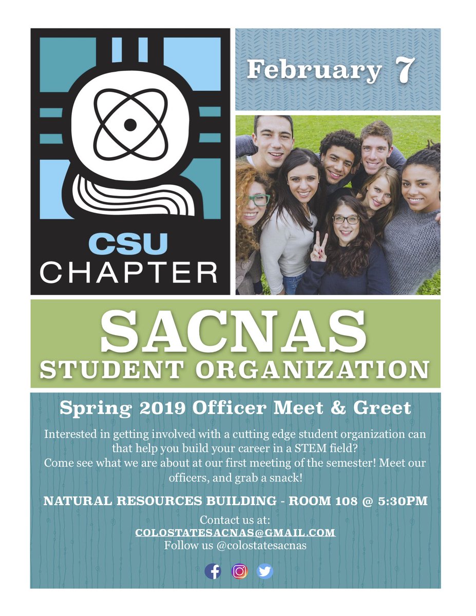 Join us for our first meeting of Spring 2019! Drop in and say hello, meet our new officers, and grab a snack!