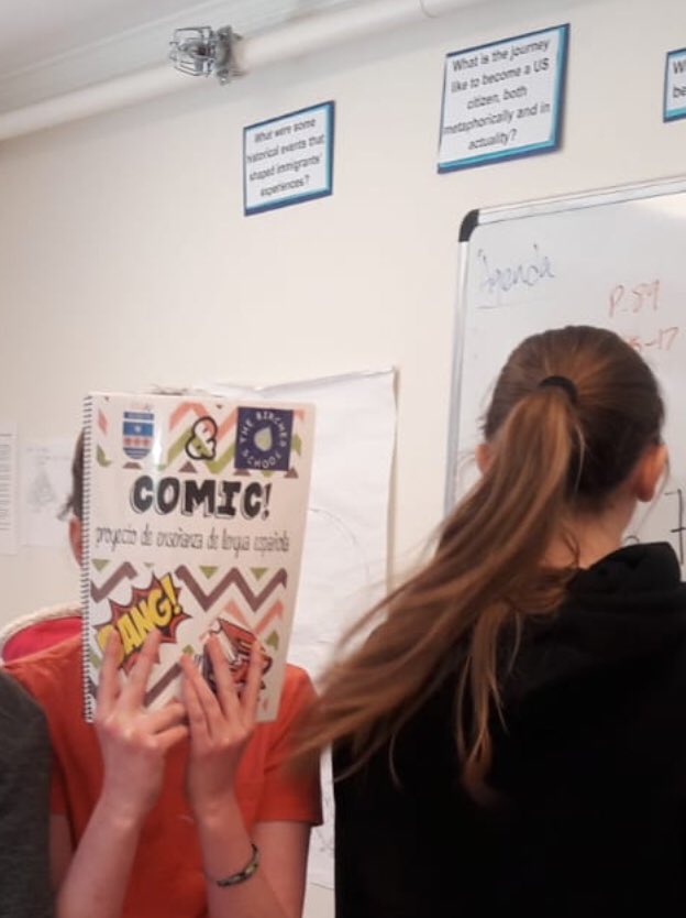 Ayalde_'s tweet image. ¡Continúa nuestro proyecto con @BirchesSchool! Las alumnas de #lenguacastellana 6ºEP han elaborado para sus compañeros norteamericanos un libro de cómics.Desde la actividad extraescolar #certinet han maquetado la portada.
Gran trabajo en equipo.
#ayalde
#proyectointerdisciplinar