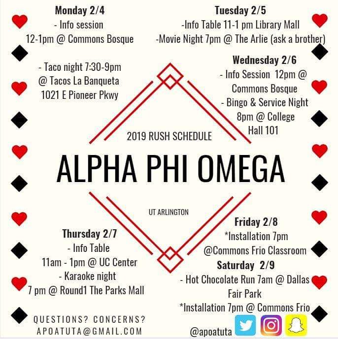 apoatuta's tweet photo. Don't forget this week is rush week! https://t.co/tITA7i7QCD