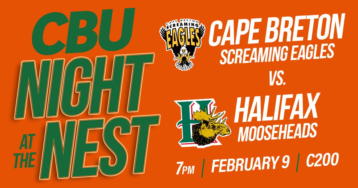 We're taking over the nest this Saturday! 

FREE TICKETS for CBU students will be available at the Engagement Centre Tuesday-Friday 10:00am-12:00pm while supplies last, so make sure to stop by and pick yours up!

For more information, visit: bit.ly/2UGvkoh