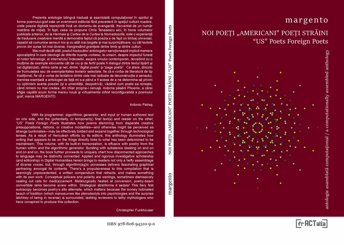 MARGENTO_'s tweet image. Computationally Assembled Poetry Anthology Feature bit.ly/2HSWJSg  @asymptotejrnl #USPoetsForeignPoets #MARGENTO #ComputationallyAssembledAnthology @network_chaos #DianaInkpen #VaibhavKesarwani @MariusSurleac  #ChristopherFunkhouser @mariaFmencia