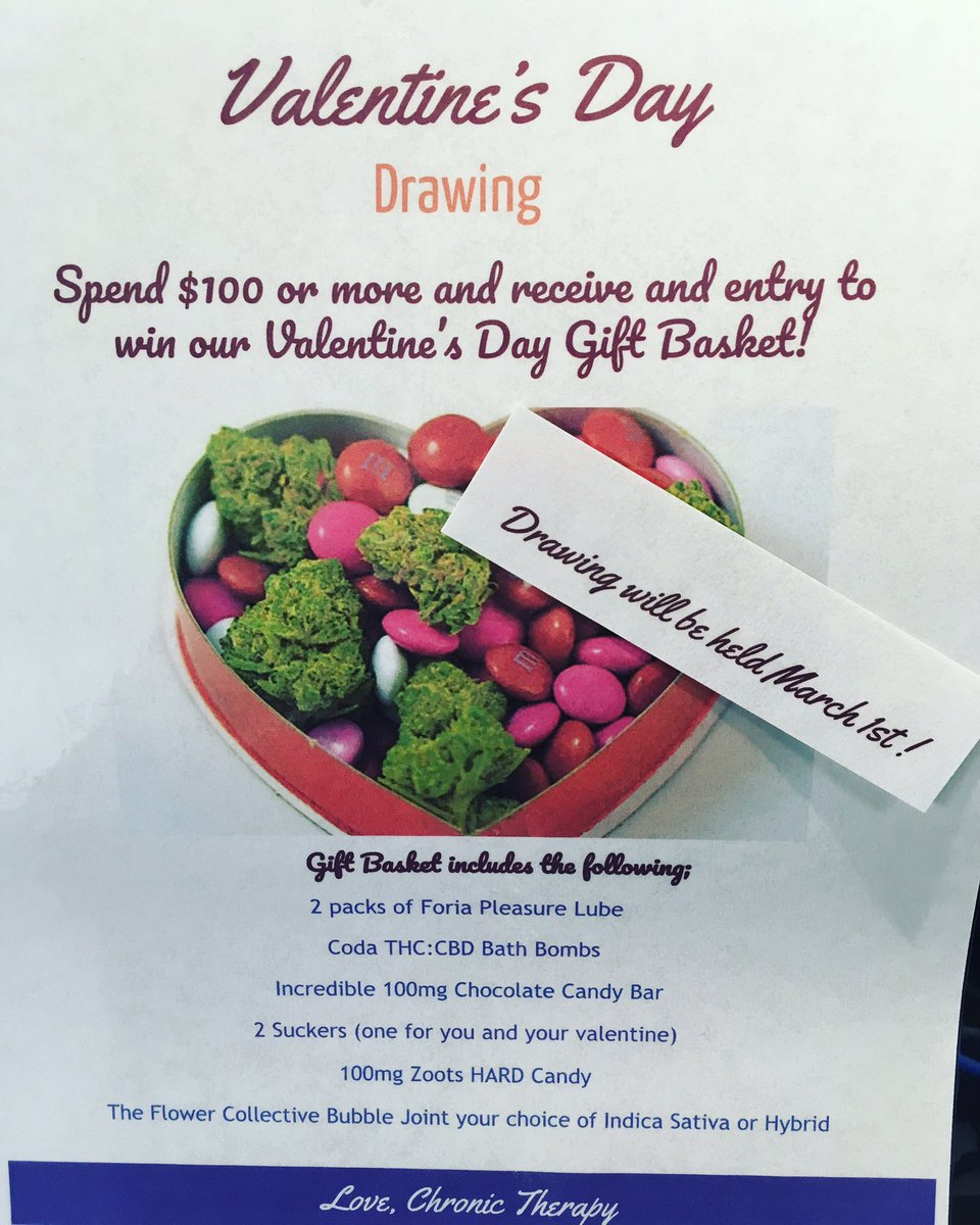 ChronicCortez's tweet photo. Valentines Basket 😍😍 Drawing will be held March 1st! Ask your Budtender for more details 😁😁

#letthechronicbeyourtherapy #chronic #chronictherapy #chronictherapycolorado #cannabiscommunity #cannabis #cannabisculture #cannabissociety #cannabisheals #cannabisdaily https://t.co/h5f3HQHfuW