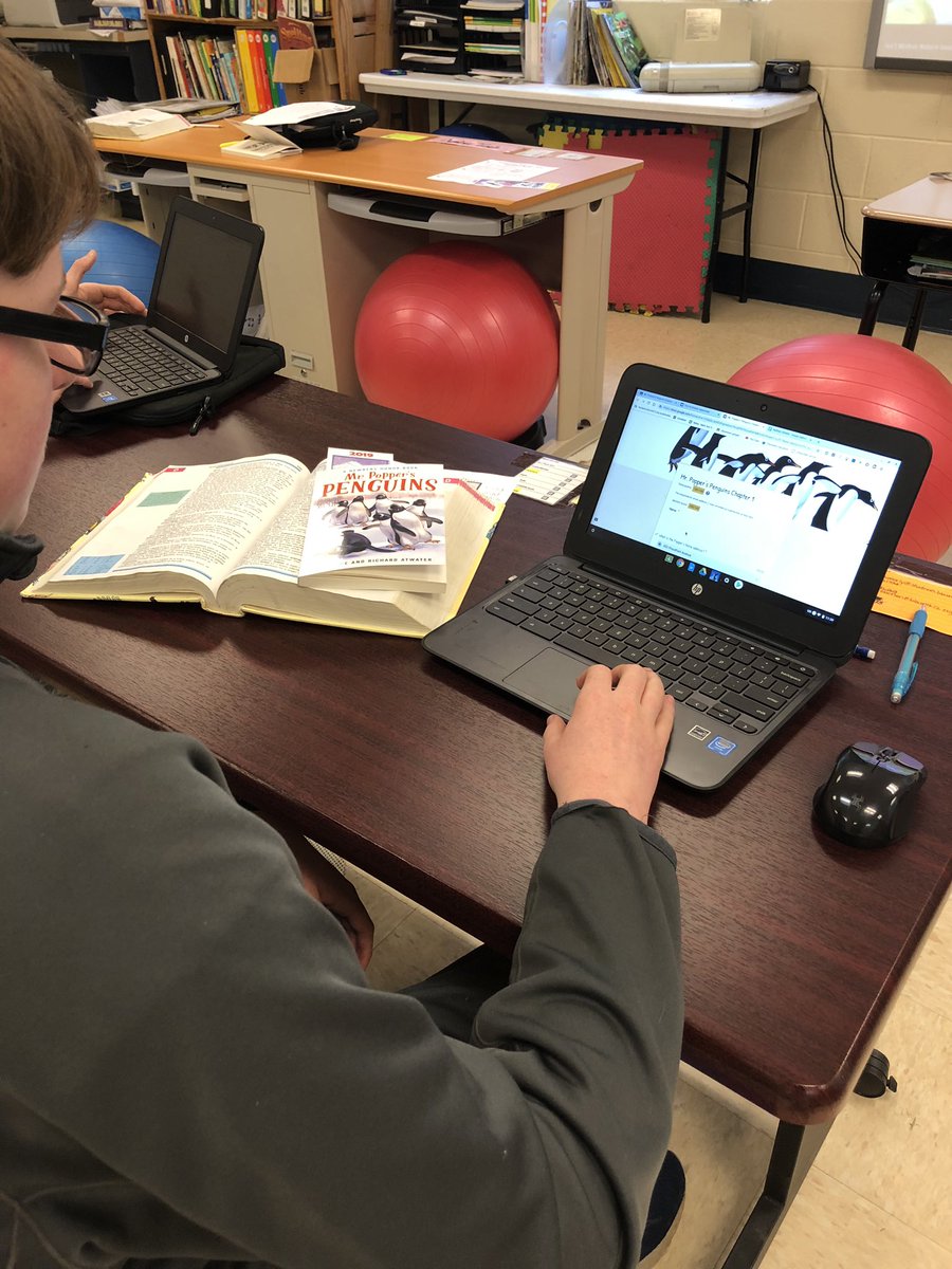 _Amie_Stone's tweet photo. Penguins were popping up in Mr Roberson’s class today! @HMSstangs @BC_Schools #bcsrocks #OneBookBlitz https://t.co/kgNP74vcYk