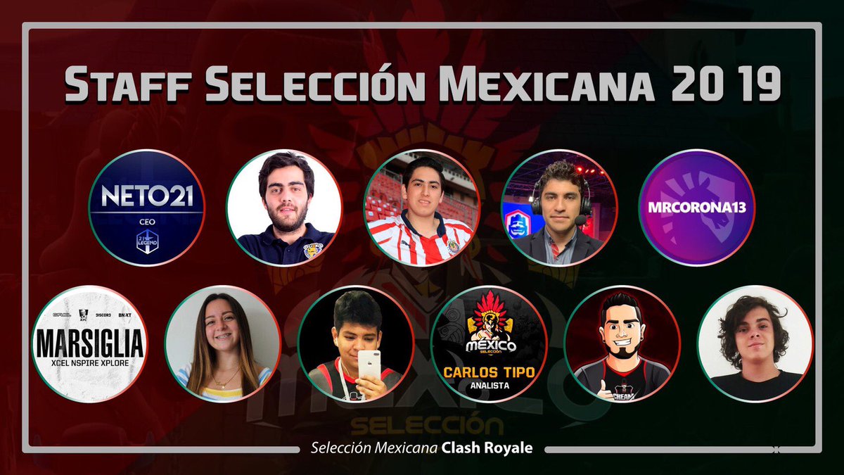 ¡Estamos muy contentos de presentar a nuestro nuevo staff de cara a las competiciones en este 2019!

Estamos comprometidos a trabajar con dedicación y esfuerzo para llevar el nombre de México a lo más alto.

#SeleMXCR 🇲🇽