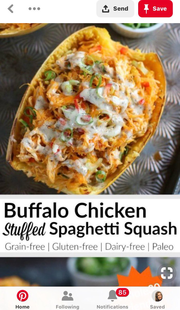 erik_norwood2's tweet photo. You’re telling me a buffalo chicken ~stuffed~ this spaghetti squash????? https://t.co/j7dElCtFVY