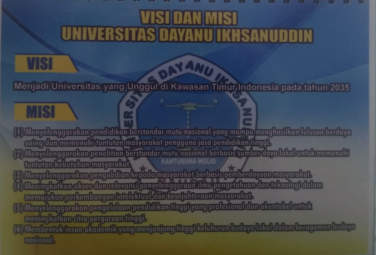 unidayan_'s tweet photo. UNIVERSITAS DAYANU IKHSANUDDIN:
MENJADI universitas yang unggul di Kawasan Timur Indonesia pada Tahun 2035
#Unidayan https://t.co/p6MEbqlf8q