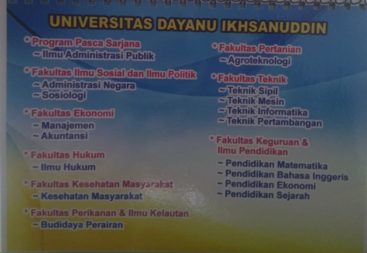 unidayan_'s tweet photo. UNIVERSITAS DAYANU IKHSANUDDIN:
MENJADI universitas yang unggul di Kawasan Timur Indonesia pada Tahun 2035
#Unidayan https://t.co/p6MEbqlf8q