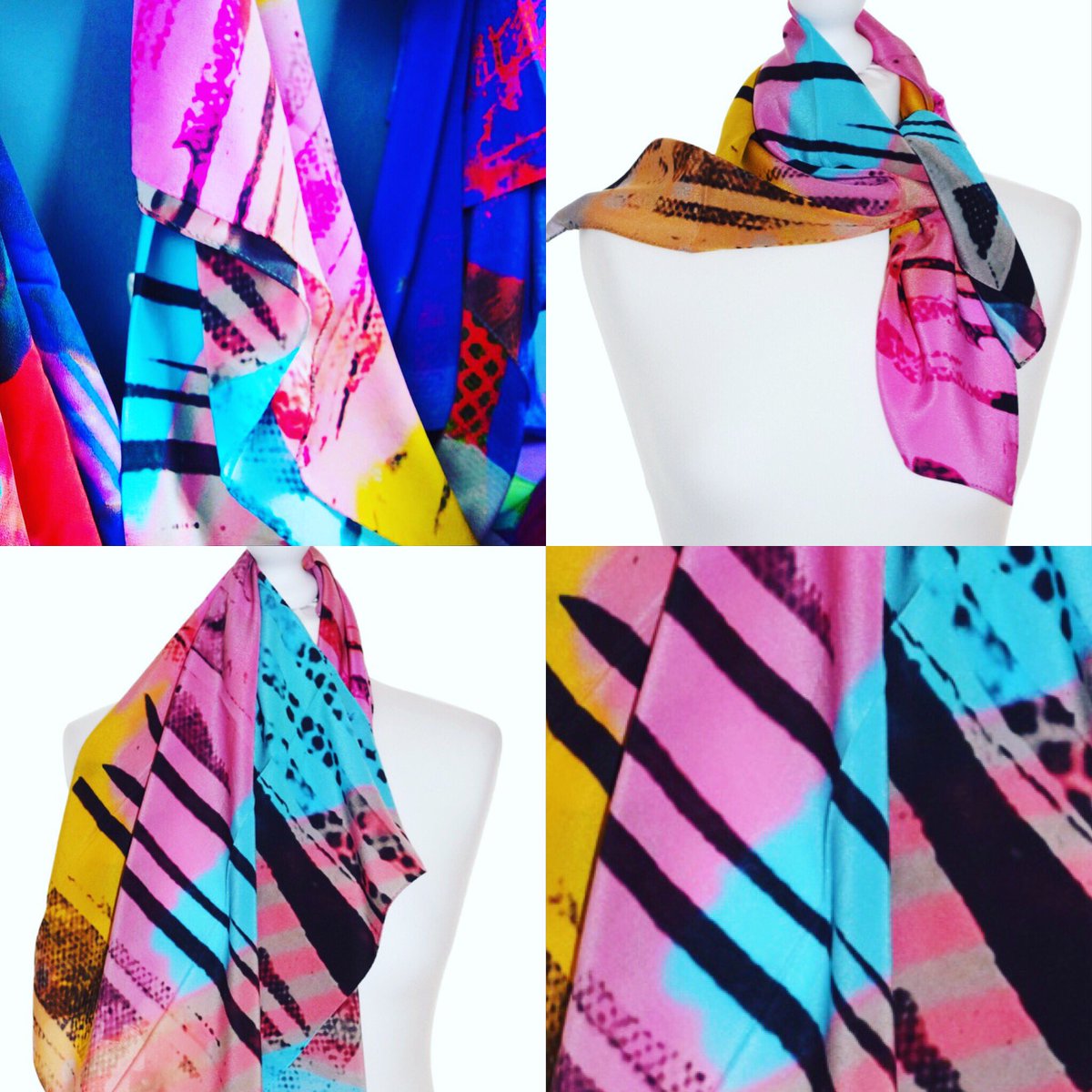 ClareMOConnor's tweet photo. 70x70 neck scarves, colour pop for brighter longer days! Feel gorgeous, wear something different & Be Your Power
#irishfashioninnovationawards #wearingirish #wearableart #designedindublin #madeincomo #italiansilks #silkscarves #cashmerescarves #positivevibes #energy #cifd https://t.co/WyTYG5PTqh
