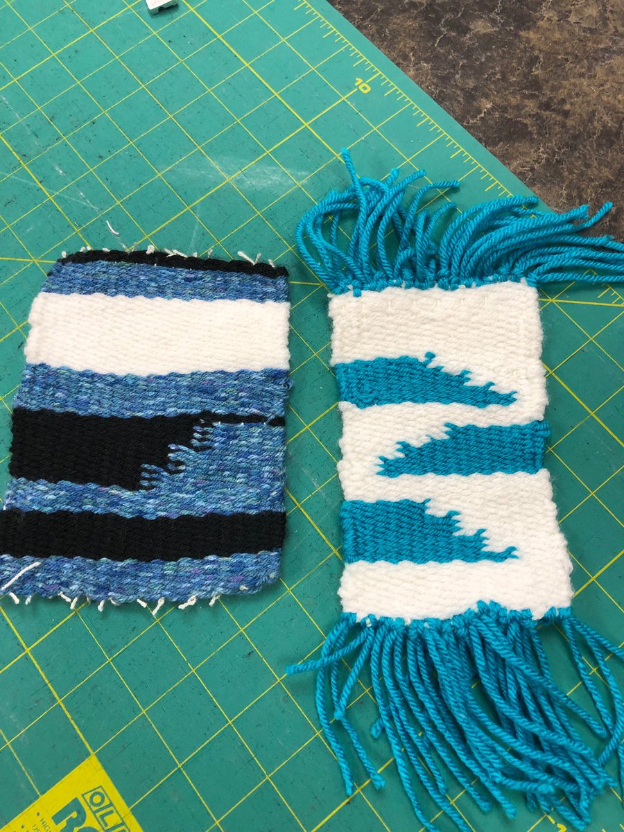 Skills &amp; Career Readiness classes are weaving to learn how fabrics are created. #thebow
