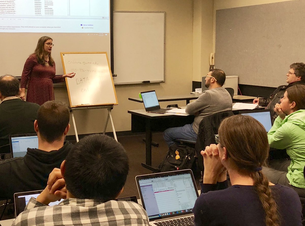 UTKLibraries's tweet photo. Lots of discoveries today in our Intro to EndNote class! Join us on Thurs. at 3:30, room 127 to learn how to save time in your research. Register by emailing endnote@utk.edu #UTK #VolResearch #VolsLearn https://t.co/jM4fRXZGhl