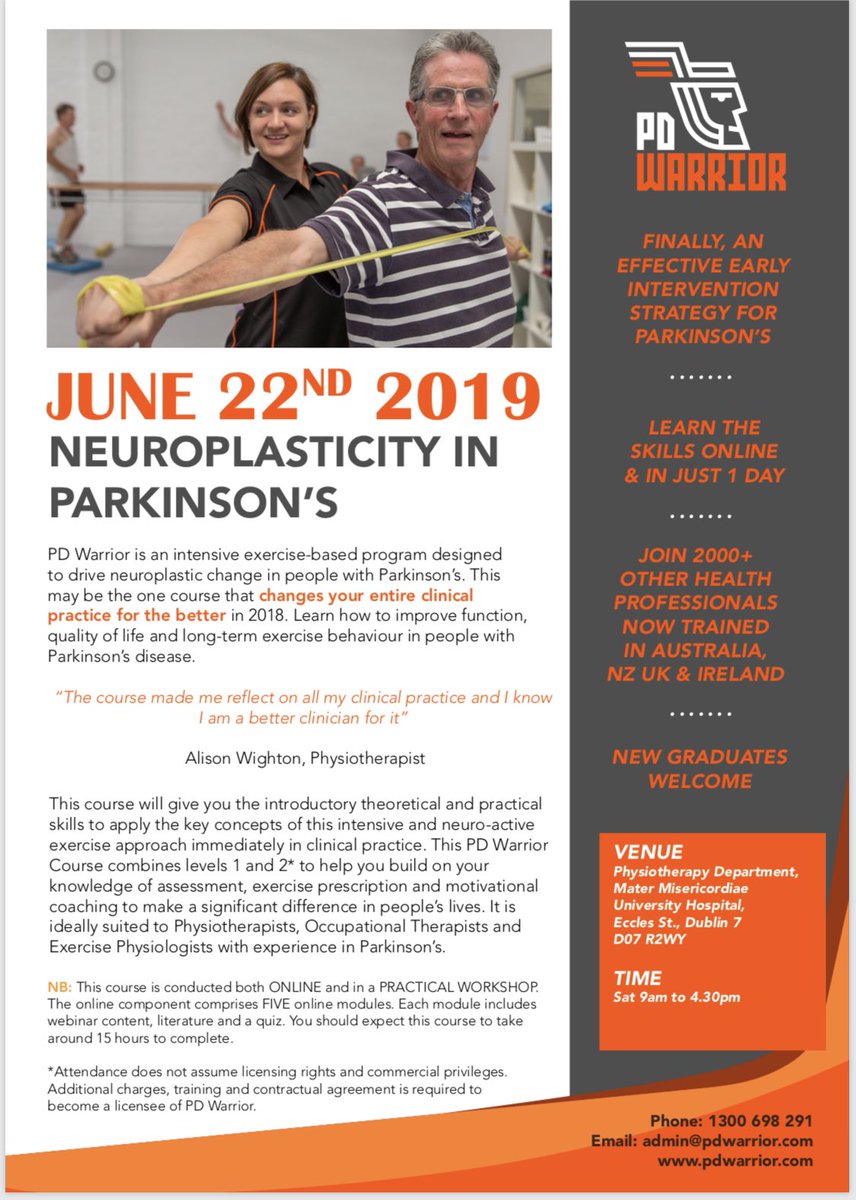 CPNG_ISCP's tweet photo. 🚨CPD Alert 🚨 

“Neuroplasticity in Parkinson’s” this June hosted in @MaterPhysio 

More details on this link ⬇️
https://t.co/YvjiTzmRZJ…

Also call for volunteers to participate @move4parkinsons @euPhysioPD @ParkinsonsIre @ACPIN_NI @ACPIN_UK @evabollard https://t.co/RIZmvyHkvi