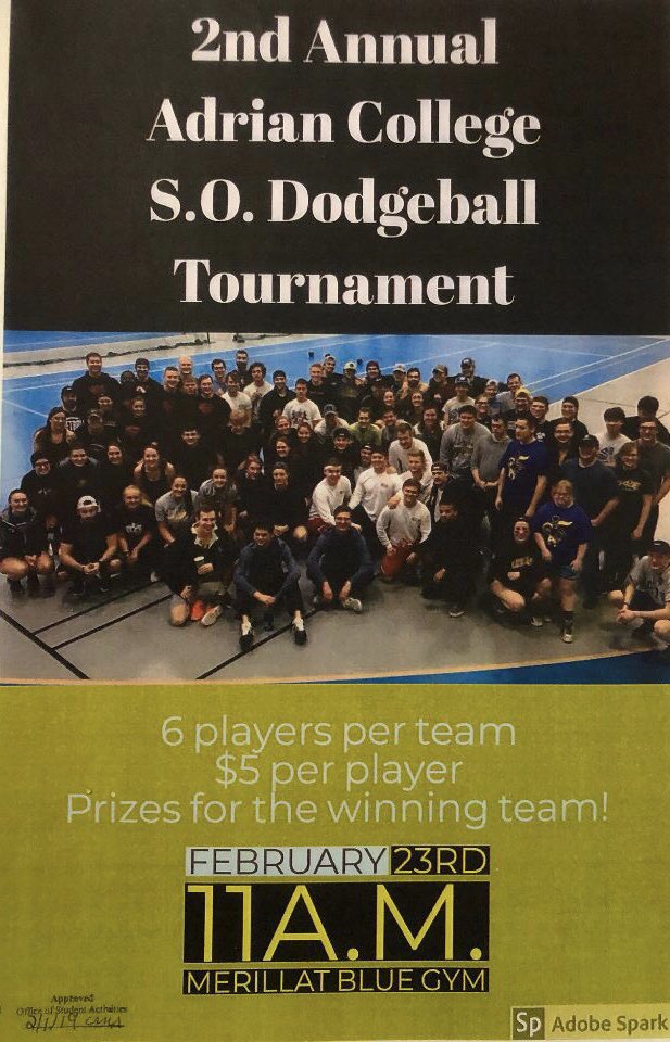 Get excited❗️❗️
Mortar Board is holding our annual S.O. Dodgeball Tournament Febuary 23rd! 
You can sign up in at lunch time in Caine the week of Feb. 18-22nd or by contacting Will Young or Casey Cribbs at any time! 
Can’t wait to see you there❗️❗️