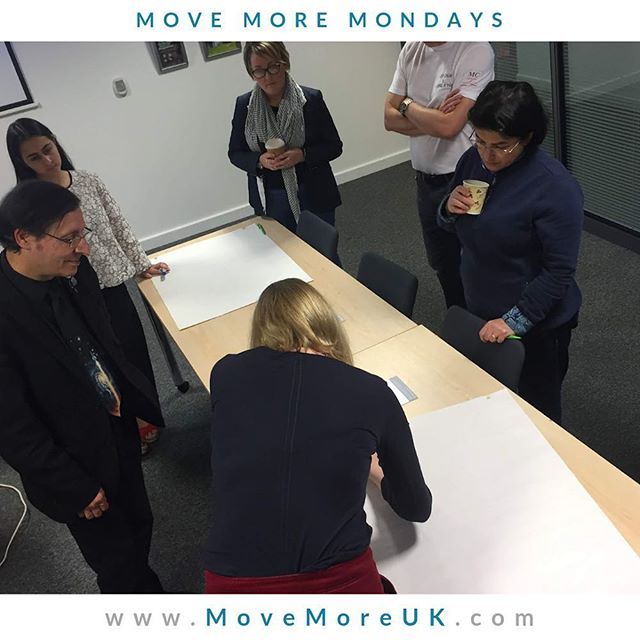 movemoreuk's tweet photo. Just because there are chairs we don’t have to use them! There are so many opportunities in the workplace to get standing and moving, we just need to start noticing them and start taking them. 
#standupmeeting #dynamicworking #activeworking #workshop #br… https://t.co/5QDK84C1nM https://t.co/Ducxbi0fws