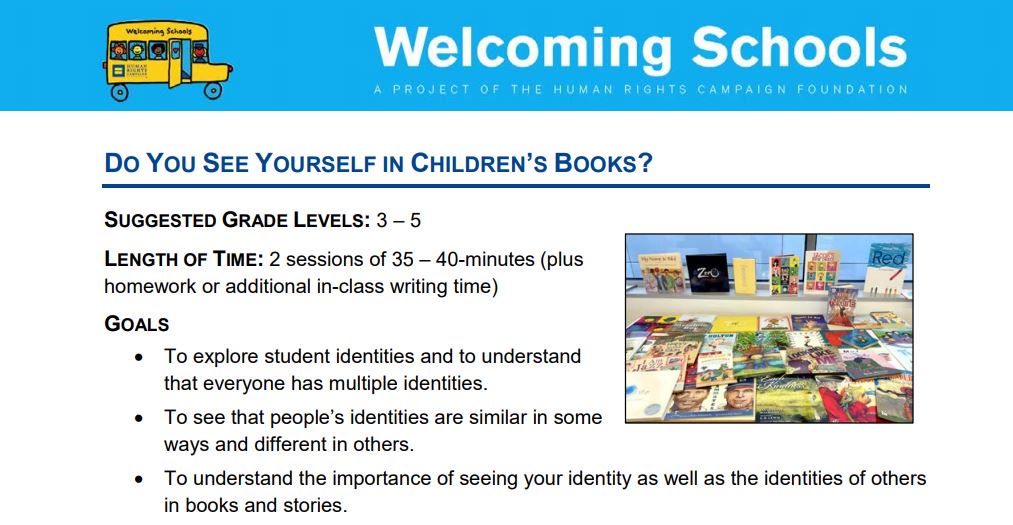 Welcoming Schools Lesson Plan
