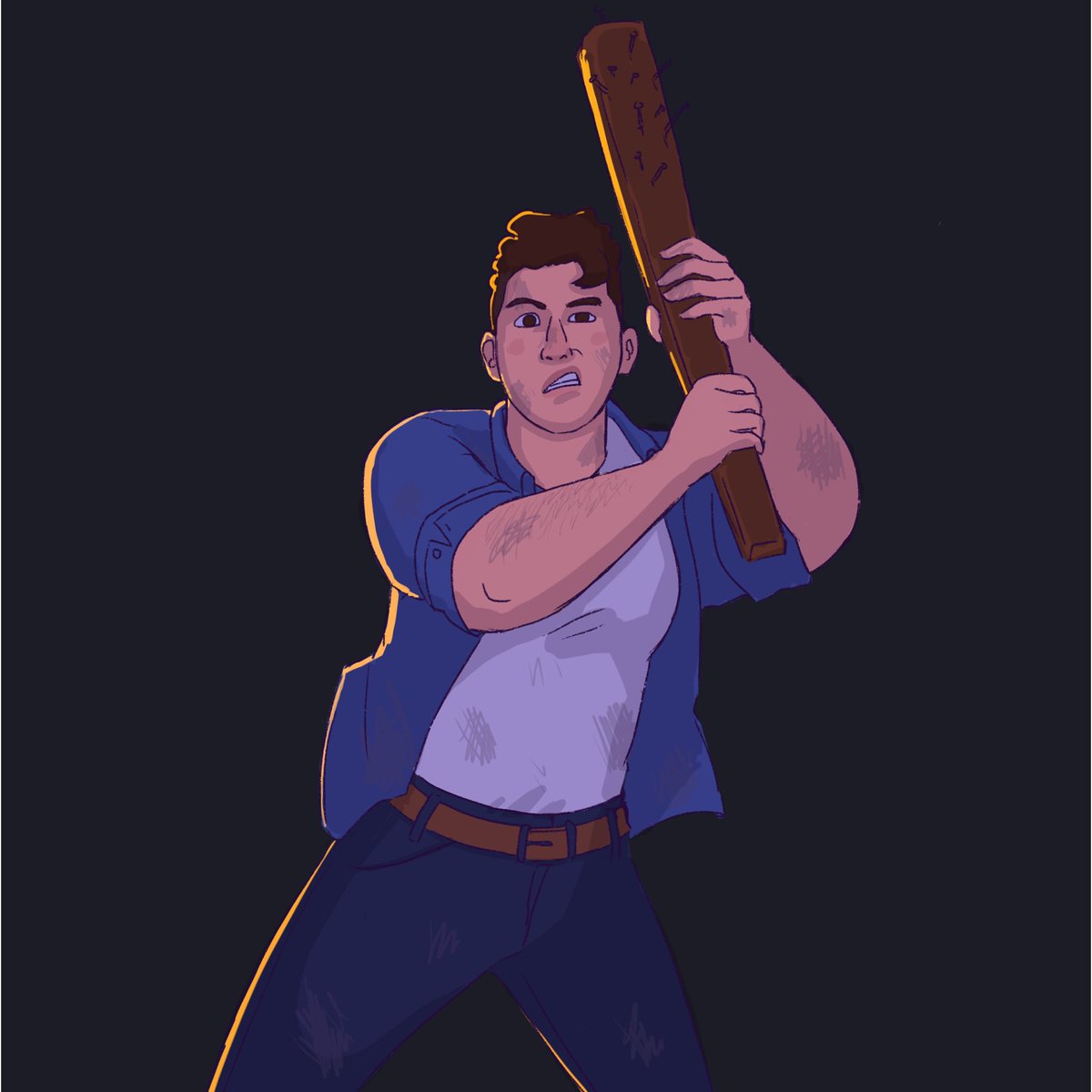 VenusAngry's tweet photo. More tabletop character stuff, Barb is my character and she’s gonna smash a zombie with that repurposed chair leg. #originalcharacter #tabletoproleplay #ZombieApocalypse https://t.co/WjDk4V50e5