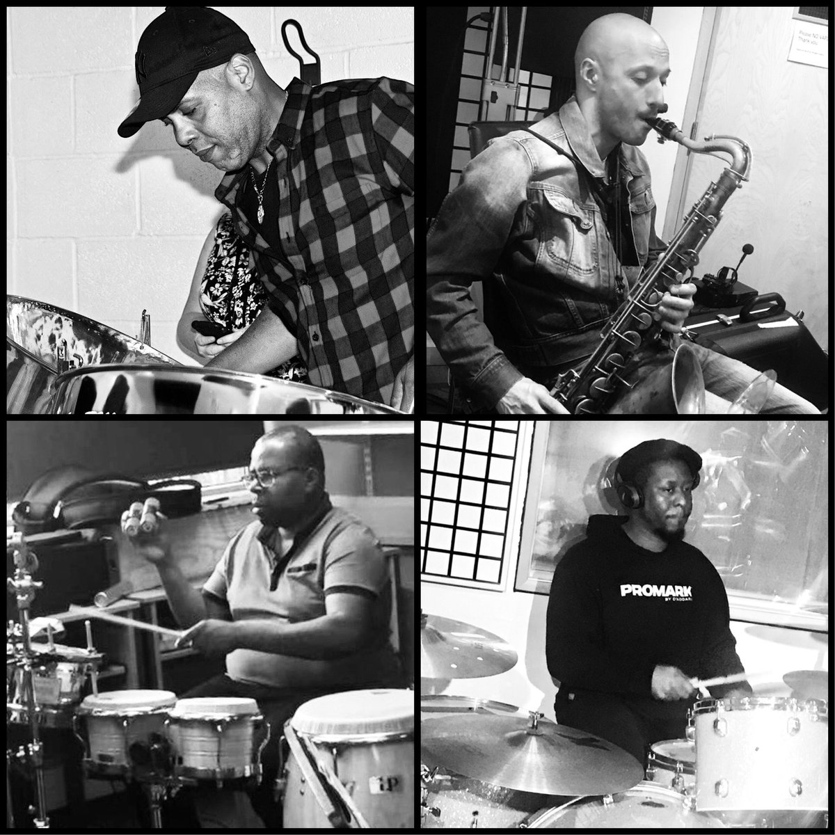 SteelPanFusion's tweet photo. Rehearsals 🎶🎷🥁🎸
Getting ready for Saturday 16th March 👍🏾#PizzaExpressLive #Music #PizzaExpressLondon #Gig #PizzaExpressHolborn 
#SteelPanFusion #London #SteelPan #Bass #Keys #Sax #Percussion #Drums #Album #MeltingPot #Tour #Festival  #LiveMusic #WorldMusic #Fusion #Jazz #Funk https://t.co/ZTtGnMNDln