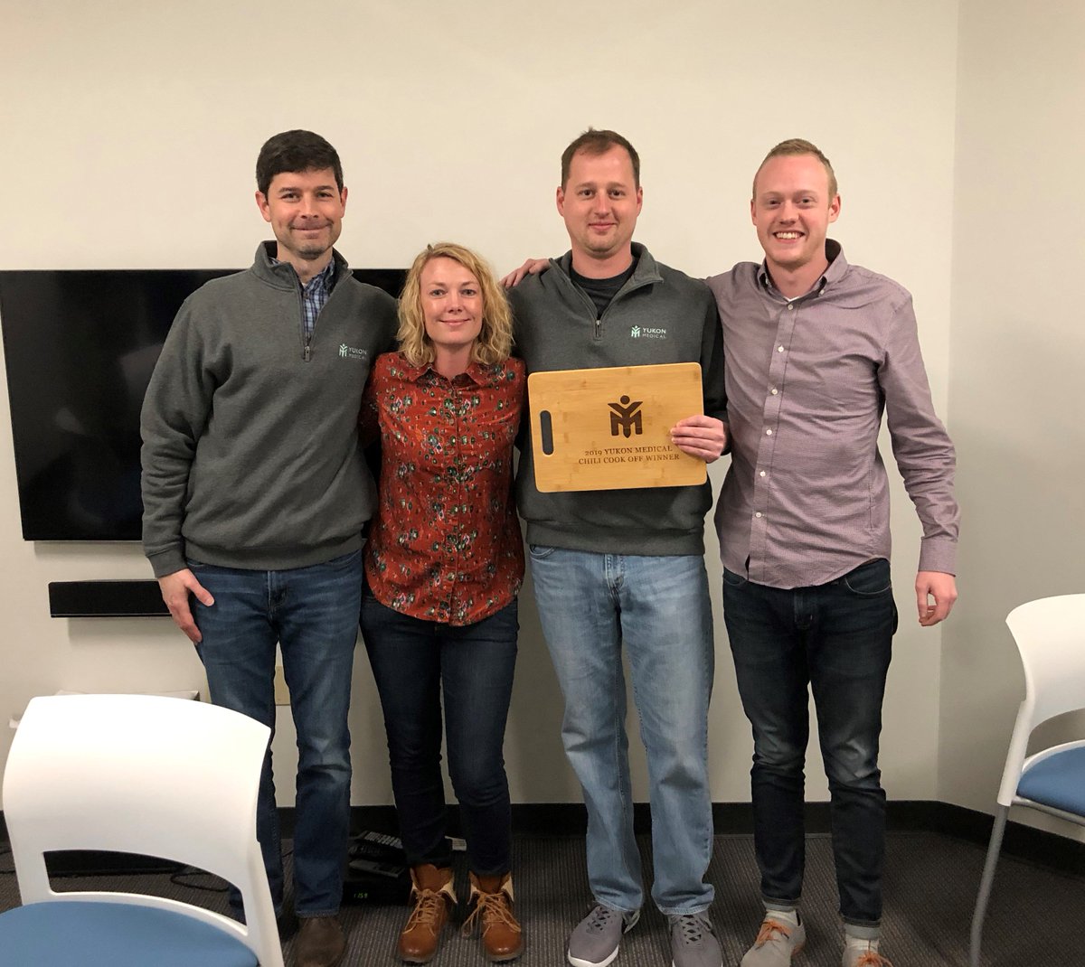 YukonMedical's tweet photo. Last Friday, four of our team members competed for the title of Yukon Medical's Chili Cook-off Champion.  All were worthy competitors, but we have to congratulate Jonathan, whose chili came out on top! https://t.co/kmE402GfT8