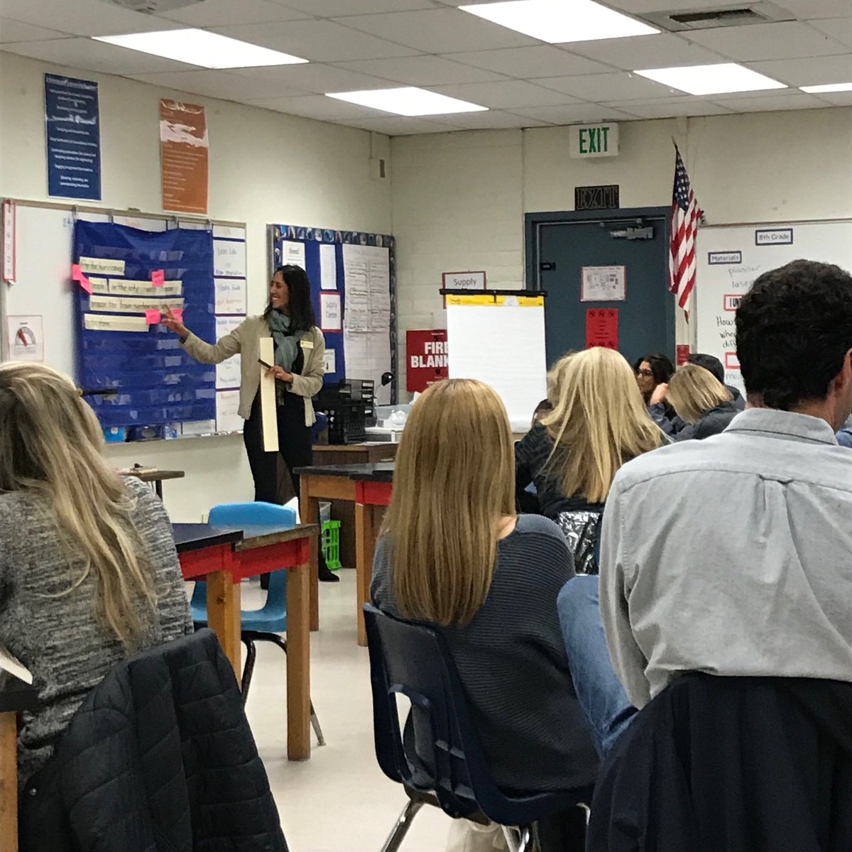 Modeling language mini-lessons with middle school teachers. Sentence deconstruction in action!