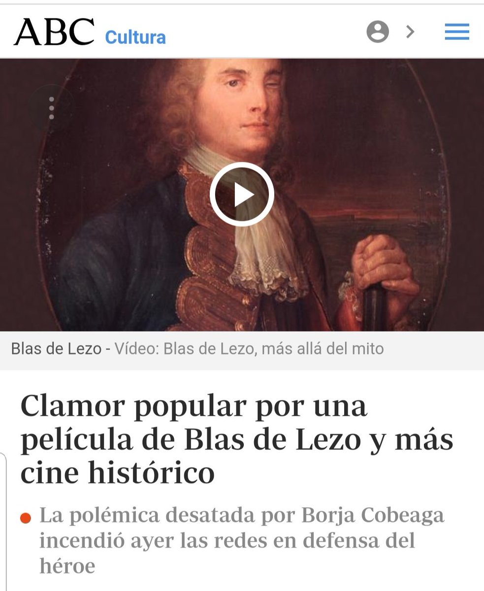 Hay que hacer esa película sobre Blas de Lezo. Es evidente que hay un público que garantiza el  éxito.  Deberíamos pedirle a Elvira Roca Barea que contribuya al guión. Y yo estoy dispuesto a irme a buscar a Mel Gibson si aquí no hay quien quiera realizarla o invertir en ella