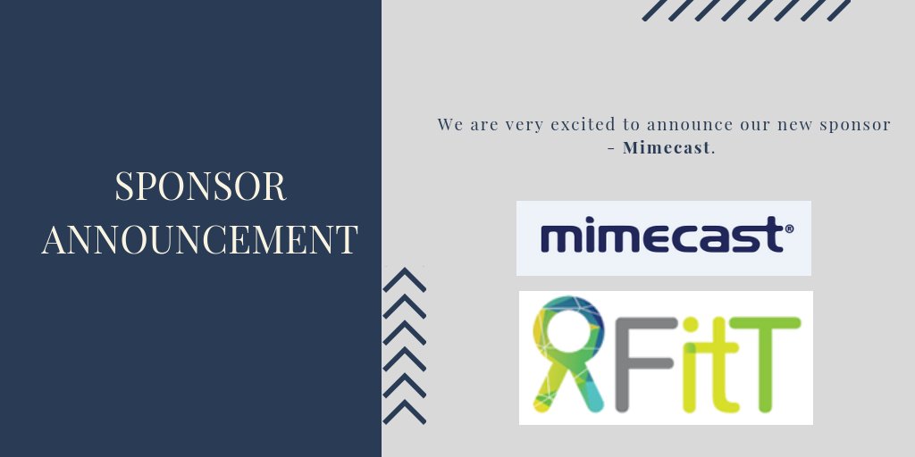 We are extremely excited to announce our new sponsor, Mimecast ! Could not be more appreciative for the support and value our sponsor's bring. Feeling grateful ☺️🙌 #FITT #Mimecast #Partnership #Sponsor