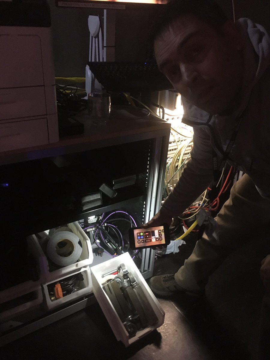 lottyleeming's tweet photo. Playing a game of find the autocue pedal for the late news. Good detective work @Cameramal 👌📺 #presenterproblems 😬 https://t.co/8DHkaZ5oUJ