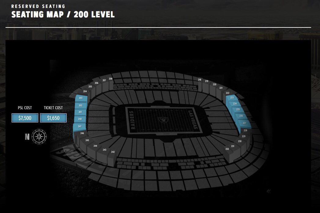 Raiders Stadium Seating Chart Las Vegas