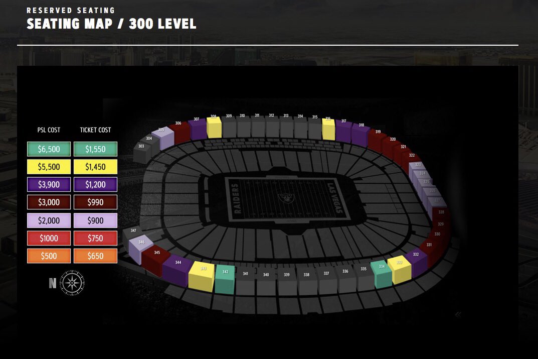 Raiders Las Vegas Stadium Seating Chart