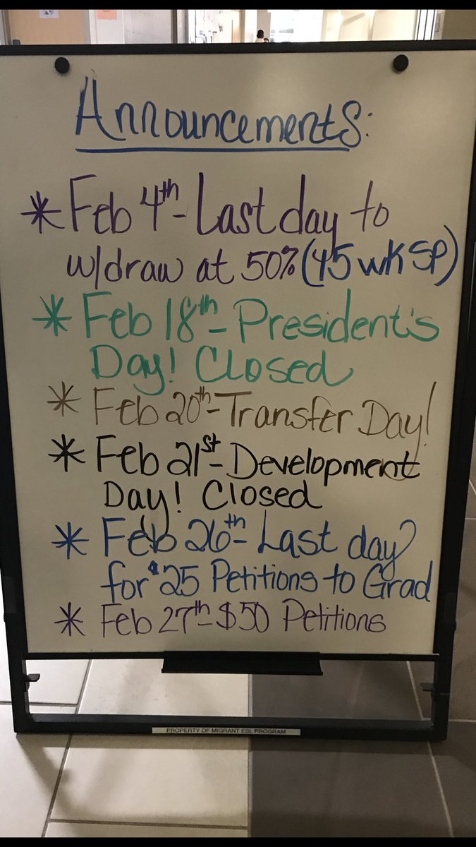 Kwslade's tweet photo. Attention Cumberland County College Students - please check out these important dates! https://t.co/xH32MXP2Lj
