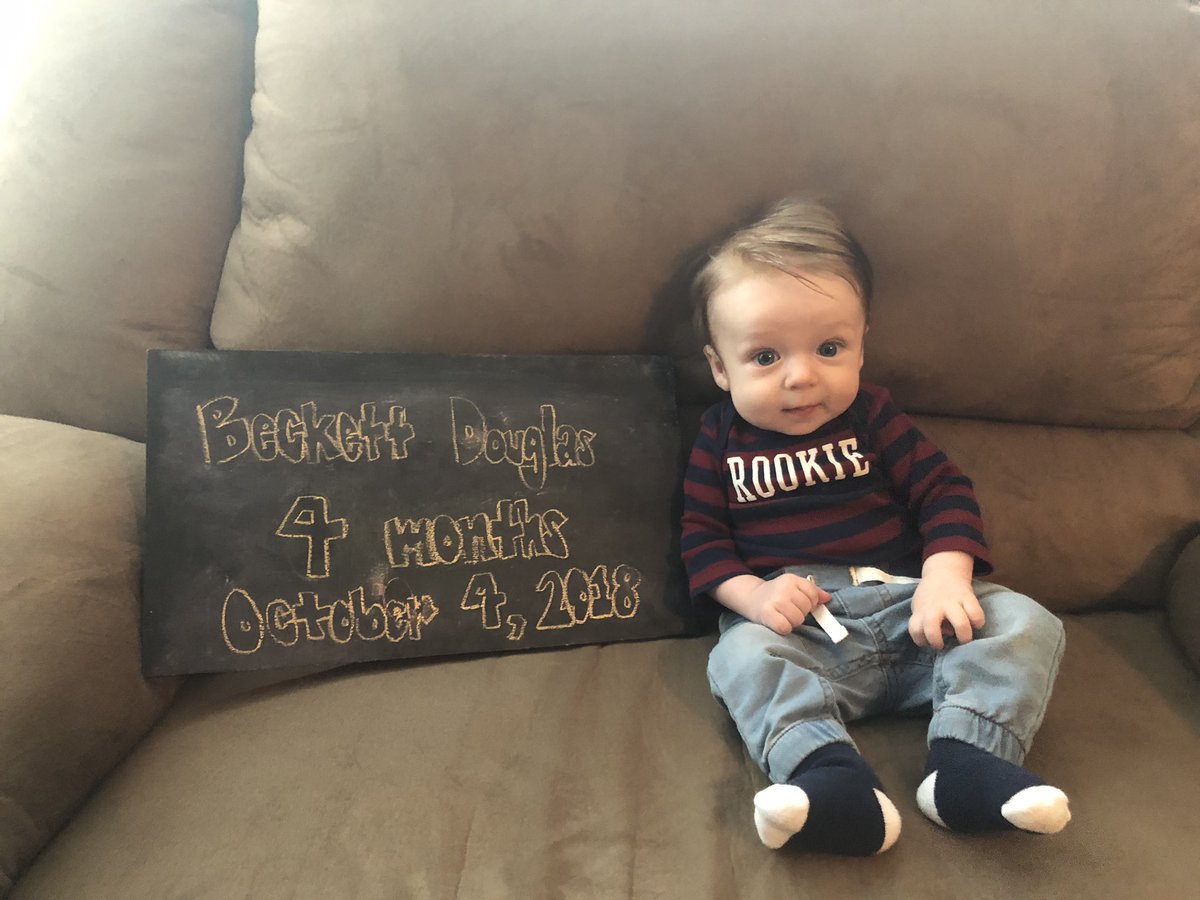 BrittanyCarper's tweet photo. Four months already! Time slow down! #thelifeofbeckett #bdcg https://t.co/elMCHHFkNu