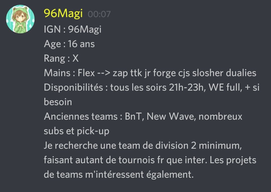96Magii's tweet photo. RT appréciés
Si intéressé : 96Magi#7255 https://t.co/fXM0cJzHf5