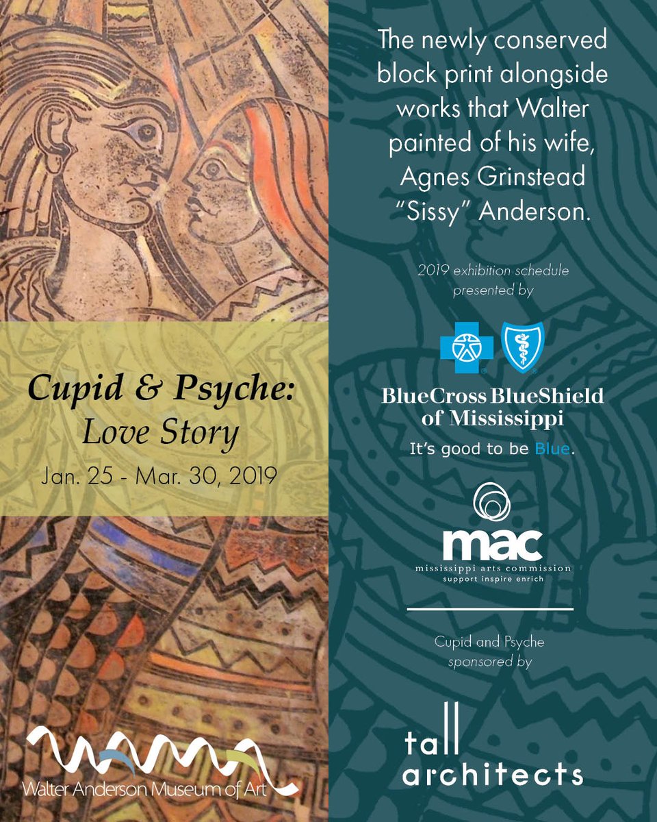 Cupid &amp; Psyche, a testament to the resilience of love and art in the face of time and natural disaster. #nowonview #art #Mississippi #WalterAnderson