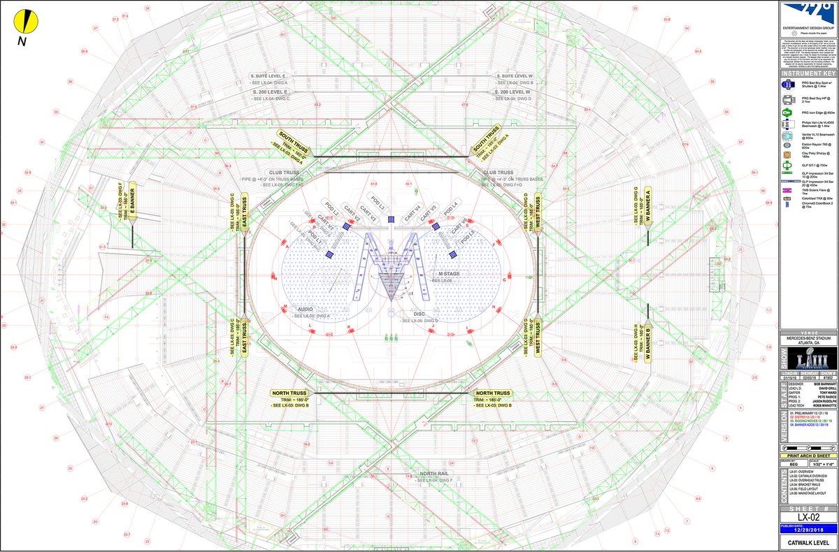 livedesignmag's tweet photo. Bob Barnhart is no stranger to the Super Bowl & has lit numerous Halftime Shows. Check out his #lightplots for last night's show featuring Maroon 5 as well as Travis Scott and Big Boi! https://t.co/tFhc02tfZO https://t.co/cjTaheSosq