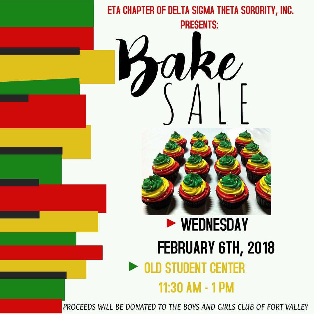 etadst1944's tweet image. Come stop by, say hi👋🏾, a grab a sweet treat🍪. We will be in the Old Student Center on Wednesday February 6th from 11 am till 1 pm. ALL PROCEEDS WILL BE DONATED TO THE BOYS AND GIRLS CLUB OF FORT VALLEY❤️💙 #FVSU #DELTAWEEK